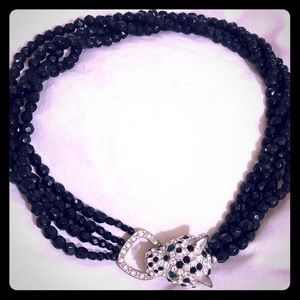 Kenneth Jay Lane panther choker